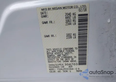 2018 Nissan Leaf Sv from USA, damaged, VIN 1N4AZ1CP9JC304703